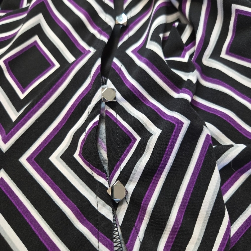 White House Black Market Geometric‎ Diamond Print Midi Dress XS - Picture 9 of 9